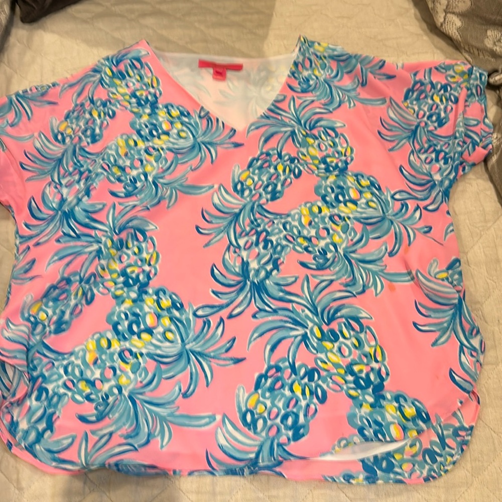 Lilly Pulitzer Casden Top Beat the Heat Pink Small